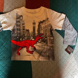 Tea Collection Dinosaur Layered Graphic Tee